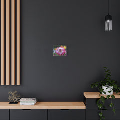 Pink Dahlia Canvas Wall Art — Matte Stretched Floral Print