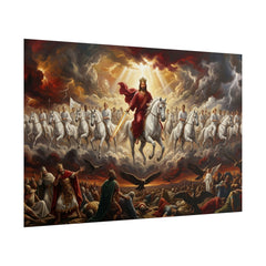 Rolled Poster — Jesus Returning on White Horse Religious Wall Art Print