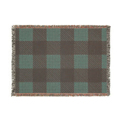 Buffalo Plaid Woven Blanket – Cozy Rustic Fringe Throw for Fall & Cabin Decor
