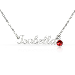 My Ride Or Die Custom Name Necklace With Birthstone