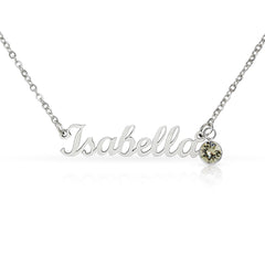 My Ride Or Die Custom Name Necklace With Birthstone
