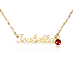 My Ride Or Die Custom Name Necklace With Birthstone