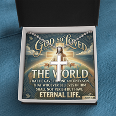 God So Loved The World Cross Necklace