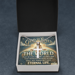 God So Loved The World Cross Necklace