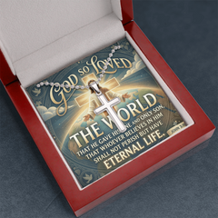 God So Loved The World Cross Necklace