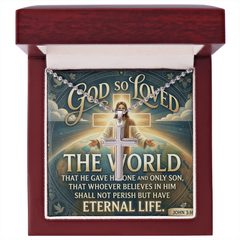 God So Loved The World Cross Necklace