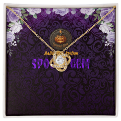 Spooky Gem Halloween Edition Love Knot Necklace