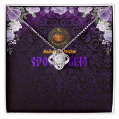 Spooky Gem Halloween Edition Love Knot Necklace
