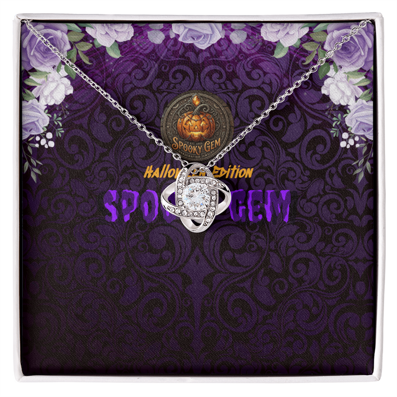 Spooky Gem Halloween Edition Love Knot Necklace