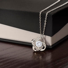 My Ride Or Die Love Knot Necklace Yellow & White Gold