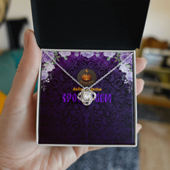Spooky Gem Halloween Edition Love Knot Necklace