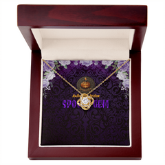 Spooky Gem Halloween Edition Love Knot Necklace