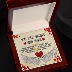 My Ride Or Die Love Knot Necklace Yellow & White Gold