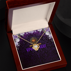 Spooky Gem Halloween Edition Love Knot Necklace