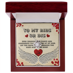My Ride Or Die Love Knot Necklace Yellow & White Gold
