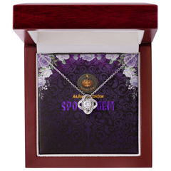 Spooky Gem Halloween Edition Love Knot Necklace