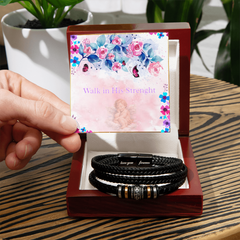 Walk In His Strength I Love You Forever Bracelet