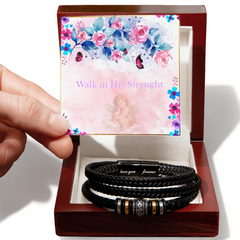 Walk In His Strength I Love You Forever Bracelet