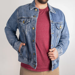Caravaggio Cherub 17th Century Vintage Denim Jacket