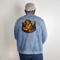 Caravaggio Cherub 17th Century Vintage Denim Jacket
