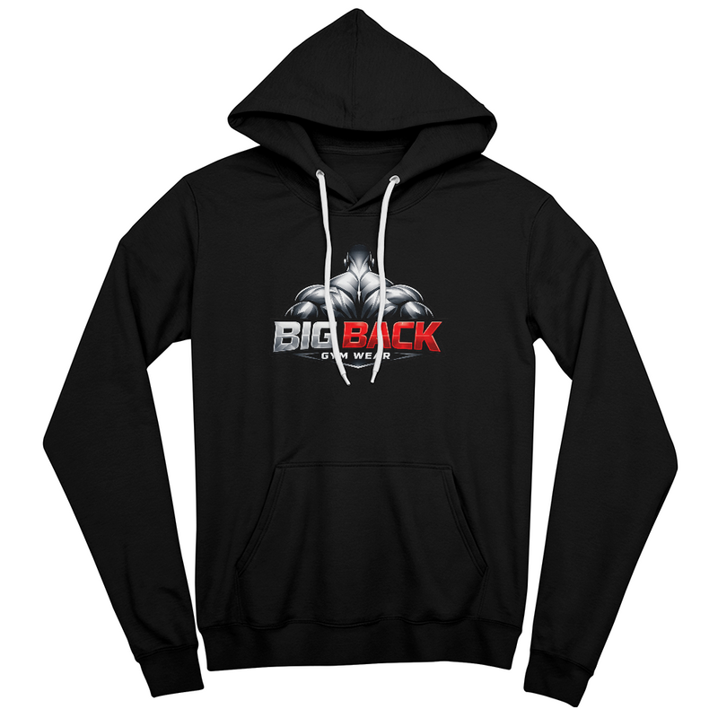 Big Back Gym Wear Workout Hooded Sweatshirt