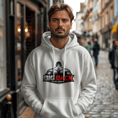 Big Back Gym Wear Pullover Hooded Sweatshirt