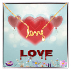Scripted Love Necklace