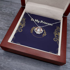 To My Princess Crown Charm Necklace