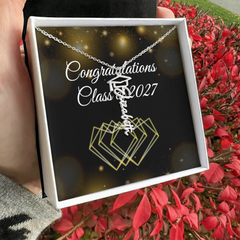 Congrats Graduation Cap Name Necklace Class Of 2027