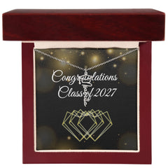 Congrats Graduation Cap Name Necklace Class Of 2027