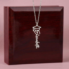 Congrats Graduation Cap Name Necklace Class Of 2027
