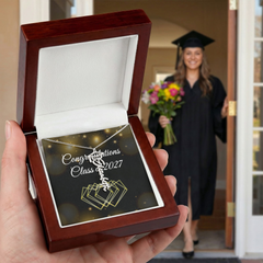 Congrats Graduation Cap Name Necklace Class Of 2027