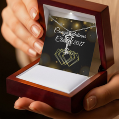 Congrats Graduation Cap Name Necklace Class Of 2027