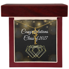Congrats Graduation Cap Name Necklace Class Of 2027