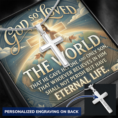 Personalized Cross Necklace - Jesus Chain
