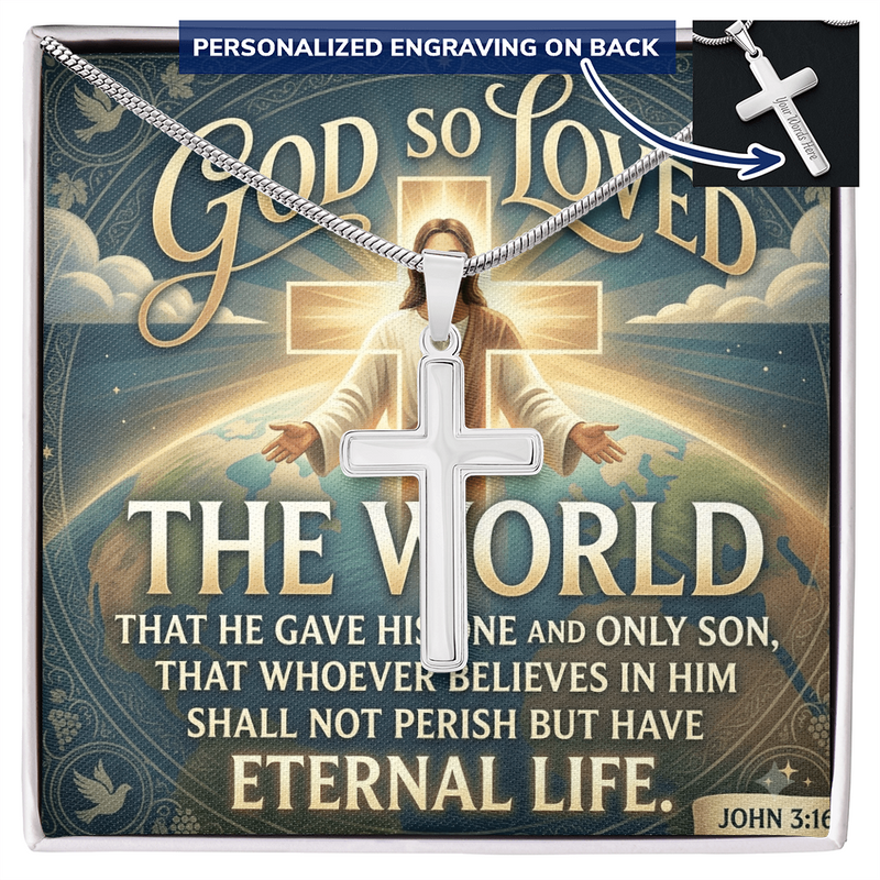 Personalized Cross Necklace - Jesus Chain