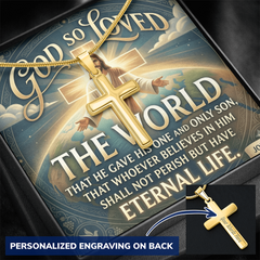 Personalized Cross Necklace - Jesus Chain