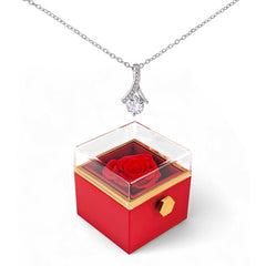 Alluring Beauty - Necklace Rotating Rose Gift Box