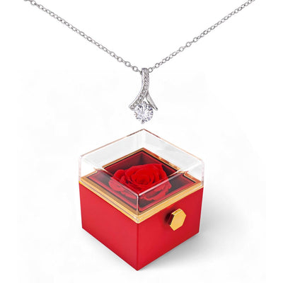 Alluring Beauty - Necklace Rotating Rose Gift Box