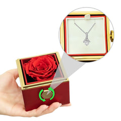 Alluring Beauty - Necklace Rotating Rose Gift Box