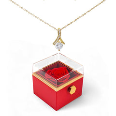 Alluring Beauty - Necklace Rotating Rose Gift Box