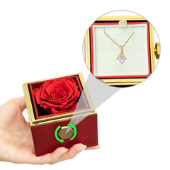 Alluring Beauty - Necklace Rotating Rose Gift Box